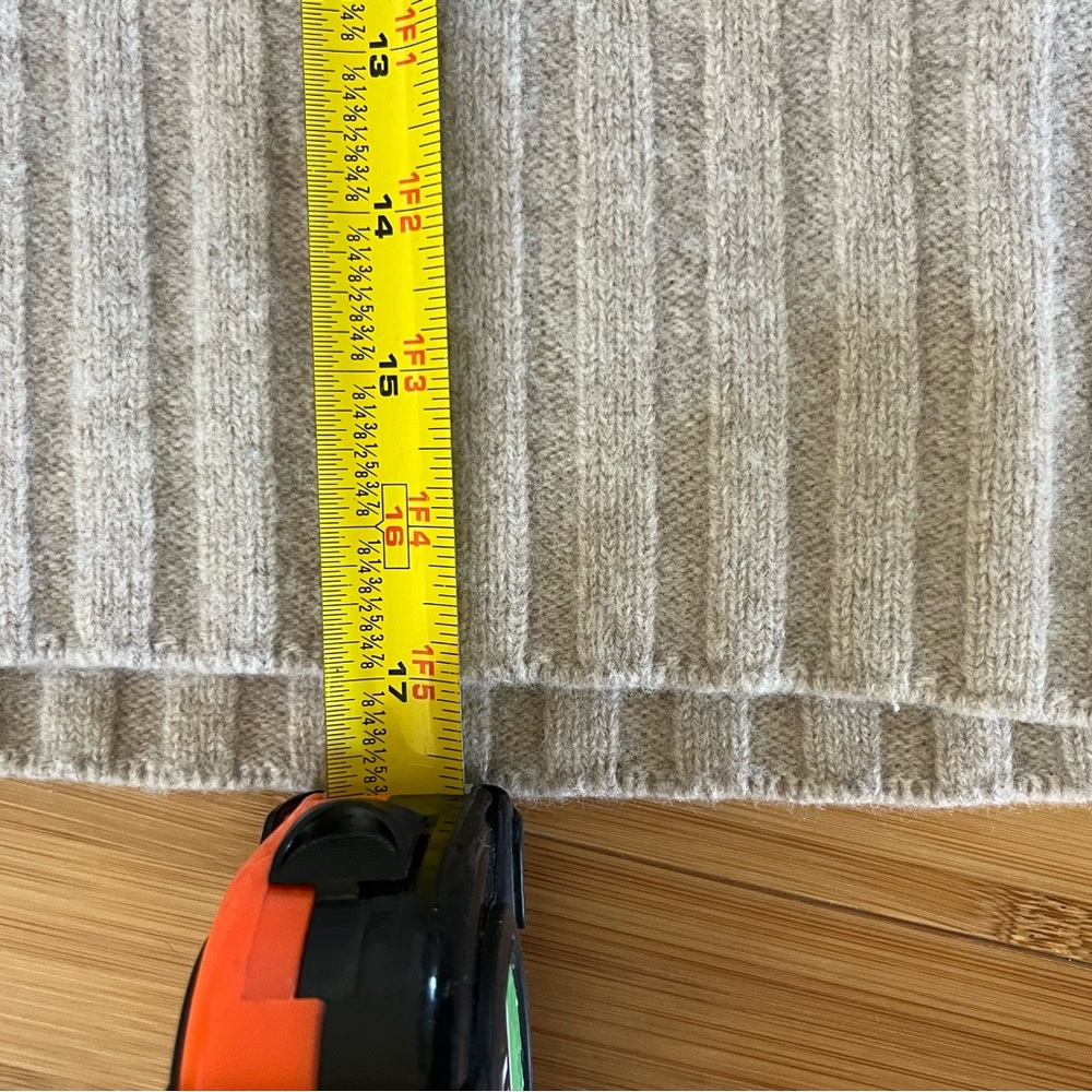 Reformation Beige Striped Cropped Merino Wool Sweater - Picture 6 of 9
